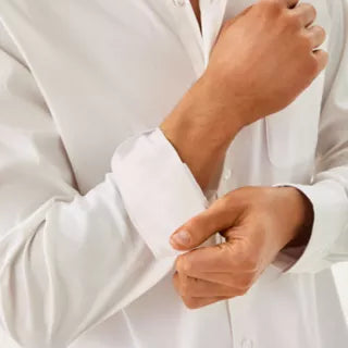 Men's Solid Color Basic Long Sleeve White Shirt
