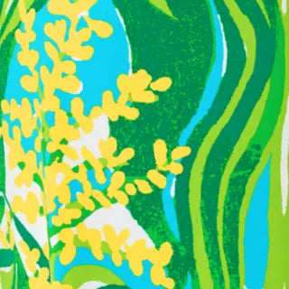 Tropical Print Strapless Maxi Dress With A Slit