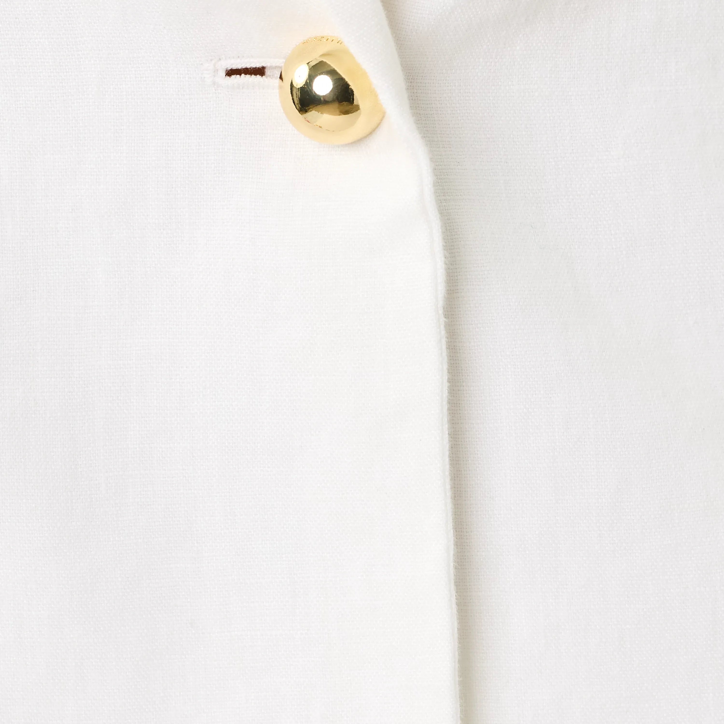 White Linen Single Button Casual Blazer